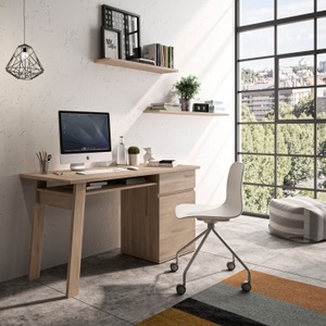 CONFORAMA, Schreibtisch, 1 Tür STYLISH eiche, Schreibtisch «Lila», B 136 cm
