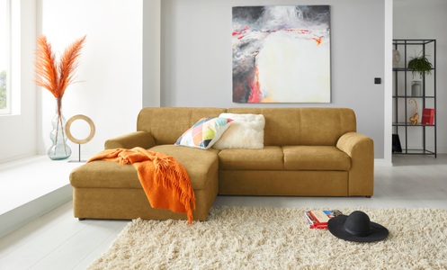 DOMO collection, DOMO collection Ecksofa, DOMO collection Ecksofa »Topper L-Form«, mit Recamiere, wahlweise mit Schlaffunktion