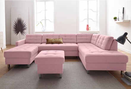 SIT&MORE, sit&more Wohnlandschaft, sit&more Wohnlandschaft »Picasso U-Form« wahlweise mit Bettfunktion und Bettkasten