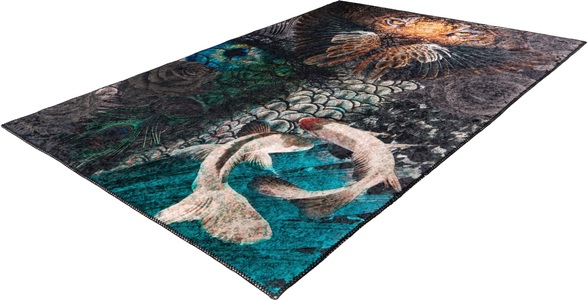 Obsession, Obsession Teppich »Exotic 10m«, rechteckig, 5 mm Höhe, Kurzflor, Wohnzimmer, Obsession Teppich »Exotic 10m«, rechteckig, 5 mm Höhe, Kurzflor, ideal im Wohnzimmer & Schlafzimmer