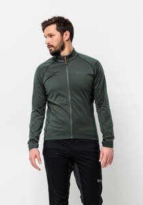 Jack Wolfskin, Jack Wolfskin Fahrrad-Fleecejacke Herren Morobbia FZ Men XXL black olive black olive, Jack Wolfskin Fahrradjacke »MOROBBIA FZ M«