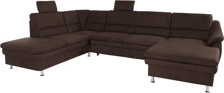 SIT&MORE, sit&more Wohnlandschaft, sit&more Wohnlandschaft »Cardoso U-Form« mit Federkern und Kopfstützen, mit Bettfunktion und Relaxfunktion