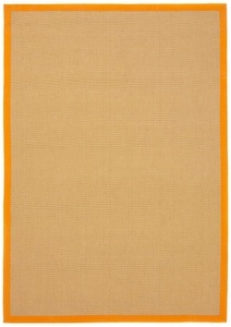 carpetfine, carpetfine Sisalteppich »Sisal«, rechteckig, 5 mm Höhe, carpetfine Sisalteppich »Sisal«, rechteckig, 5 mm Höhe, mit farbiger Bordüre, Anti Rutsch Rückseite