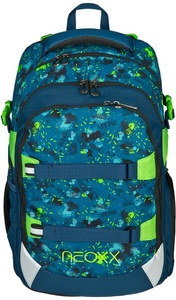 NEOXX, neoxx Schulrucksack »Active, Petrol Extrem«, reflektierende Details, aus recycelten PET-Flaschen, neoxx Schulrucksack »Active, Petrol Extreme«, reflektierende Details, aus recycelten PET-Flaschen