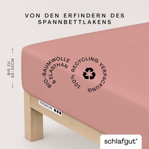 Schlafgut, Schlafgut Spannbettlaken »Premium«, (1 St.), nachhaltige Zero Waste Verpackung, Schlafgut Spannbettlaken »Premium«, nachhaltige Zero Waste Verpackung