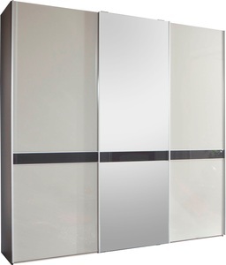 Wiemann, WIEMANN Schwebetürenschrank »Rialto«, WIEMANN Schwebetürenschrank »Rialto«, hochwertige Glas- und Spiegelfront mit Querriegel