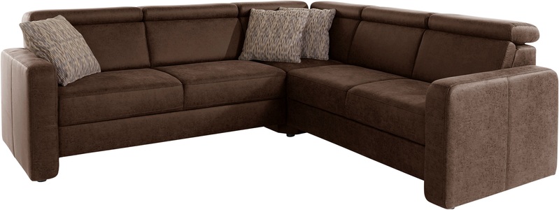 sit&more Ecksofa »Bologna«, inklusive Kopfteilverstellung und Federkern, wahlweise mit Bettfunktion und Schubkasten