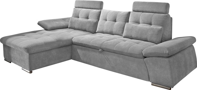 MID.YOU, MID.YOU Wohnlandschaft in textil, holzwerkstoff dunkelgrau , Nalo Longchair Rec.2f , Uni , 170 cm , Nachbildung , seitenverkehrt erhältlich, Rücken echt , 002220026404, MID.YOU Ecksofa in mikrovelours dunkelgrau , Nalo , Textil, Holzwerkstoff , Uni , 268x170 cm , Mikrovelours,Nachbildung , seitenverkehrt erhältlich, Rücken echt , 002220026404