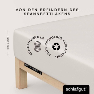 Schlafgut, Schlafgut Spannbettlaken »Soft Contact«, (1 St.), 100% Bio Baumwolle, Schlafgut Spannbettlaken »Soft Contact«, 100% Bio Baumwolle