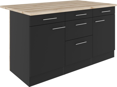 OPTIFIT, OPTIFIT Kücheninsel "Optifit" Breite 150 cm, 2 Türen, 3 Schubkästen, 2 Auszüge