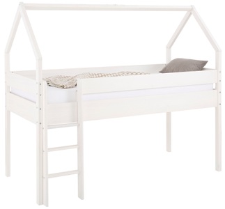 LÜTTENHÜTT, Lüttenhütt Kinderbett »Alpi«, aus massivem Kiefernholz, in einer Haus-Optik Form, Liegefläche 90x200 cm, Lüttenhütt Kinderbett »Alpi«, aus Kiefernholz, in einer Haus-Optik Form, Liegefläche 90x200 cm