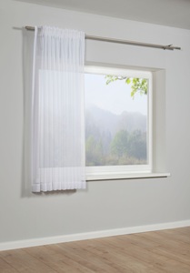 Gardinia, GARDINIA Gardine »Jalousien«, Vorhang, GARDINIA Gardine »Schal mit Gardinenband Voile Uni«, (1 St.), Stoff Voile Uni