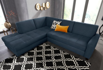 DOMO collection, DOMO collection Ecksofa, DOMO collection Ecksofa »Florentina L-Form«, wahlweise mit Bettfunktion, mit Kontrastnaht