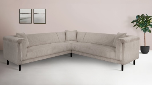 INOSIGN Ecksofa »AGNIA L-Form B/T/H: 244/244/71 cm«, incl. Zierkissen, gleichschenklig, auch in Cord
