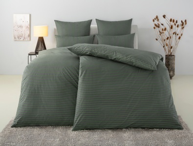 Bruno Banani, Bruno Banani Bettwäsche »Jassen in Gr. 135x200 oder 155x220 cm«, (3 tlg.), moderne Bettwäsche aus Baumwolle, Bettwäsche mit Streifen-Design, Bruno Banani Bettwäsche »Jassen«, moderne Bettwäsche aus Baumwolle, Bettwäsche mit Streifen-Design