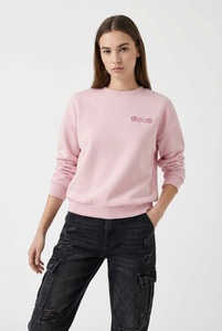 ONLY, Only - Bedrucktes Oversize-Sweatshirt, für Damen, Rosa, Größe L