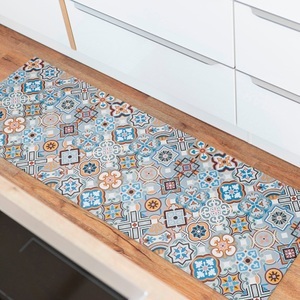 andiamo, Andiamo Küchenläufer »Marrakesch«, rechteckig, 5 mm Höhe, Läufermatte aus Vinyl, abwischbar, rutschhemmend, Fliesen Design, Ornamente, Grösse 50x150 cm, Küche, Andiamo Vinylteppich »Marrakesch«, rechteckig, 5 mm Höhe, abwischbar, rutschhemmend, Fliesen oder Beton Design, auch als Läufer