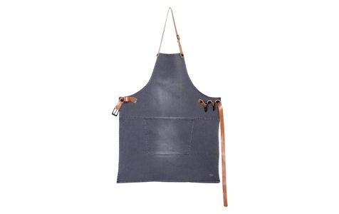 DUTCHDELUXES, Küchenschürze Grillen / Denim - Dutchdeluxes grau en textil, Küchenschürze textil grau Grillen / Denim - Dutchdeluxes grau en textil