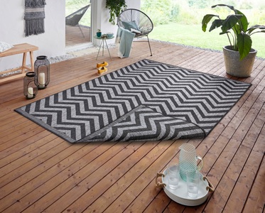 NORTHRUGS, NORTHRUGS Teppich »Palma«, rechteckig, 5 mm Höhe, In-und Outdoor geeignet, Wohnzimmer, Balkon, Terrasse, Garten, Robust, Pflegeleicht, Flachgewebe, Wendbar, NORTHRUGS Teppich »Palma Wendeteppich«, rechteckig, 5 mm Höhe, In-& Outdoor, Wetterfest, Balkon, Läufer, Wohnzimmer, Wasserfest