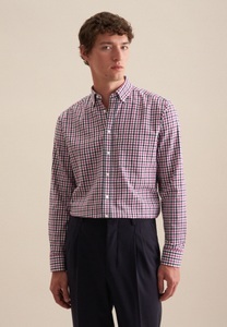 Seidensticker, seidensticker Flanellhemd »Comfort«, Comfort Langarm Button-Down-Kragen Karo, seidensticker Flanellhemd »Comfort« Comfort 1/1 Button-Down-Kragen Karo