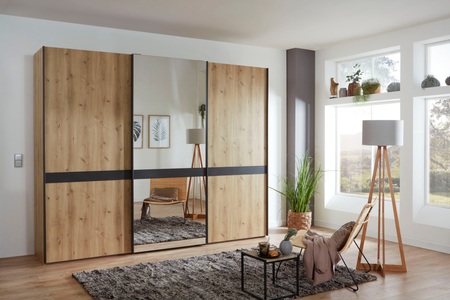 Wiemann, WIEMANN Schwebetürenschrank »Rialto«, WIEMANN Schwebetürenschrank »Rialto«, hochwertige Dekorfront mit Spiegeltür