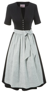 Marjo, Marjo Dirndl midi mit gestreifter Schürze, 