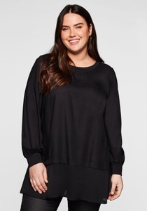 SHEEGO, Sheego Tunika, im Double-Layer-Look mit Saum aus Chiffon, 