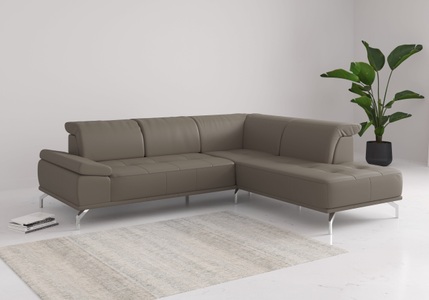 Places of Style Ecksofa »Caluna«, Inkl.Sitztiefenverstellung, wahlweise mit Kopf- und Armteilverstellung