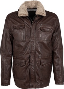 Gipsy, Gipsy Lederjacke »GMJaeff«, mit Fellimitat, verdeckter Reissverschluss, Gipsy Lederjacke »GMJaeff«, mit Fellimitat, verdeckter Reissverschluss
