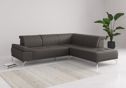 Places of Style Ecksofa »Caluna«, Inkl.Sitztiefenverstellung, wahlweise mit Kopf- und Armteilverstellung