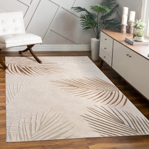 PACO HOME, Paco Home Teppich »Tuana 218«, rechteckig, Kurzflor, modernes Blätter Design, Hoch-Tief-Struktur, Wohnzimmer, Paco Home Teppich »Tuana 218«, rechteckig, 15 mm Höhe, Kurzflor, modernes Blätter Design, Hoch-Tief-Struktur, Wohnzimmer