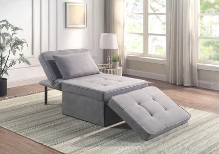 ATLANTIC HOME COLLECTION, ATLANTIC home collection Schlafhocker, ATLANTIC home collection Schlafsofa Finn, wandelbar zum Loungesessel, Relaxliege und Gästebett, inkl. Kissen