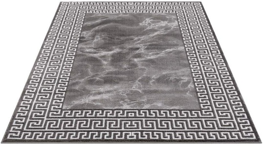 Carpet City, Carpet City Teppich »Chic«, rechteckig, 11 mm Höhe, Modern Meliert, Mäander/ Bordüre, Wohnzimmer, Carpet City Teppich »Chic«, rechteckig, 11 mm Höhe, Kurzflor, Bordüre, Weicher Flor, ideal für Wohnzimmer & Schlafzimmer