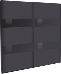 Wimex, Wimex Schwebetürenschrank »Altona«, Wimex Schwebetürenschrank »Altona«, mit Glaselementen und zusätzlichen Einlegeböden