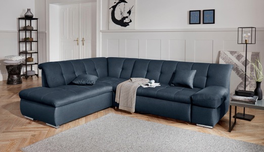 DOMO collection, DOMO collection Ecksofa, DOMO collection Ecksofa »Mona L-Form bequem und komfortabel, Breite 271cm, L-Form« wahlweise mit Bett- und Armlehnfunktion