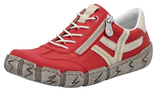 Rieker, Rieker Slip-On Sneaker, Halbschuh, Schlupfschuh, Freizeitschuh mit weicher Innensohle