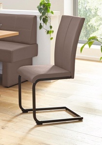 HOME AFFAIRE, Home affaire Freischwinger »Nils«, (Set), 2 St., Kunstleder, Stuhl belastbar bis 120 Kg, Home affaire Freischwinger »Nils«, (Set), 2 St., Kunstleder, Stuhl belastbar bis 120 Kg, Gestell Metall im Chrom-Look oder Schwarz