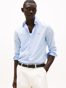 Tommy Hilfiger Langarmhemd »FLEX POPLIN MINI PRINT RF SHIRT«, regular fit, Kentkragen