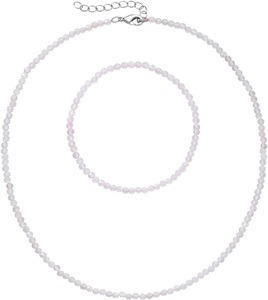 FIRETTI, Firetti Ketten und Armband Set »Multipack Schmuck Geschenk Armkette Halskette facettierte Edelsteine«, (Set, 2 tlg.), Firetti Ketten und Armband Set »Multipack Schmuck Geschenk Armkette Halskette facettierte Edelsteine«, (Set, 2 tlg.)