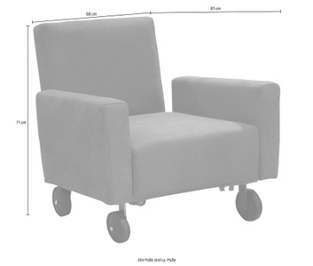 Egoitaliano, Egoitaliano Sessel »QQ«, zum Hocker zusammenklappbar, inkl. Rollen, Egoitaliano Sessel »QQ, Funktionssessel zum Hocker zusammenklappbar,«, inkl. Rollen, in vielen Farbe und hochwertigem Microfaserbezug