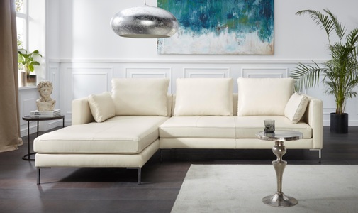 Alte Gerberei, Alte Gerberei Ecksofa »Marinus«, mit schmalen Lehnen, inklusive Rückenkissen & Armlehnkissen, Alte Gerberei Ecksofa »Marinus, L-Form«, inkl. Rückenkissen, Ottomane wahlweise rechts oder links