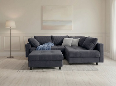 COLLECTION AB, COLLECTION AB Ecksofa "Antonia L-Form, B: 215 cm" Ecksofa, Rückenkissen, ottomane beidseitig montierbar, Bonnelfederkern