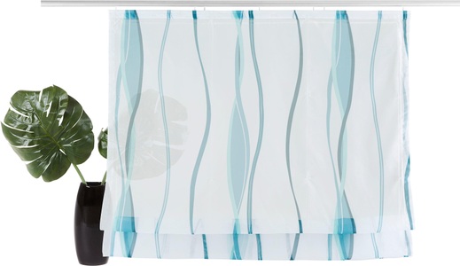 MY HOME, Raffrollo »Dimona«, my home, mit Klettschiene, my home Raffrollo »Dimona«, mit Klettschiene, Transparent, Voile, Polyester, Wellen