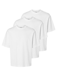 Selected, SELECTED Rundhalsshirt "SLHLOOSEOSCAR SS O-NECK TEE 3 PACK NOOS" Packung, 3 Stk.