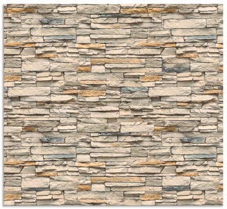 Artland, Artland Küchenrückwand »Braune alte Ziegelmauer«, Artland Küchenrückwand »Braune alte Ziegelmauer«, (1 tlg.), Alu Spritzschutz mit Klebeband, einfache Montage