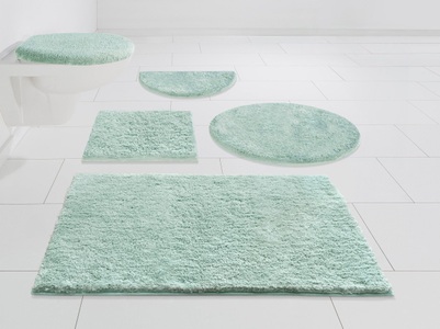 MY HOME, my home Badematte »Jos«, Höhe 22 mm, rutschhemmend beschichtet, fussbodenheizungsgeeignet-schnell trocknend, Badematten in Pastell-Farben, Badteppich als 3 teiliges Set erhältlich, my home Badematte »Jos, Badvorleger, Badezimmer Teppich«, rutschhemmend beschichtet, fussbodenheizungsgeeignet-schnell trocknend, Badematten in Pastell-Farben, Badteppich als 3 teiliges Set erhältlich
