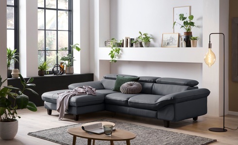 HOME AFFAIRE, Home affaire Ecksofa »Pilot«, wahlweise mit Bettfunktion und Bettkasten, Home affaire Ecksofa »Pilot L-Form« mit Kopfteilverstellung, wahlweise mit Bettfunktion & Bettkasten