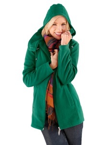 CASUAL LOOKS, Casual Looks Fleece-Jacke mit Kordelstopper, 