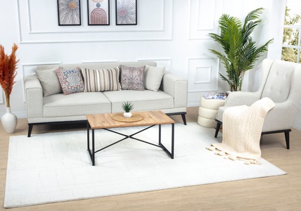 Surya, Surya Teppich »Modern«, rechteckig, Surya Teppich »SFAX«, rechteckig, 14 mm Höhe, Skandi Design, Modern Boho Kurzflor Wohnzimmerteppich, Schlafzimmer