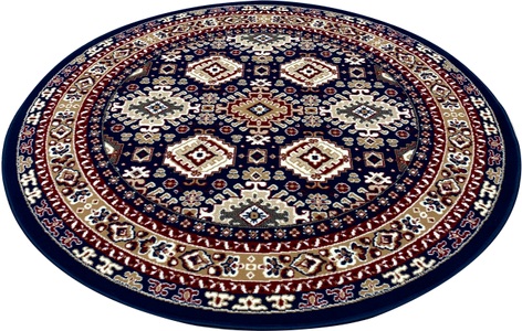 MY HOME, my home Teppich »Diantha«, rund, 9 mm Höhe, Orient - Dekor, Wohnzimmer, my home Teppich »Diantha«, rund, 9 mm Höhe, Orient-Optik, Teppich mit Bordüre, Kurzflor, elegant, weich